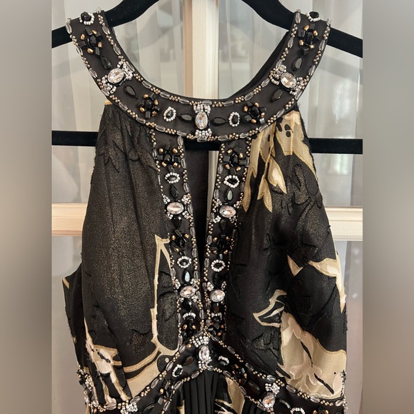 Beautiful Beaded SZ 2 Sue Wong Noturne Halter Cocktail Dress - Picture 2 of 6